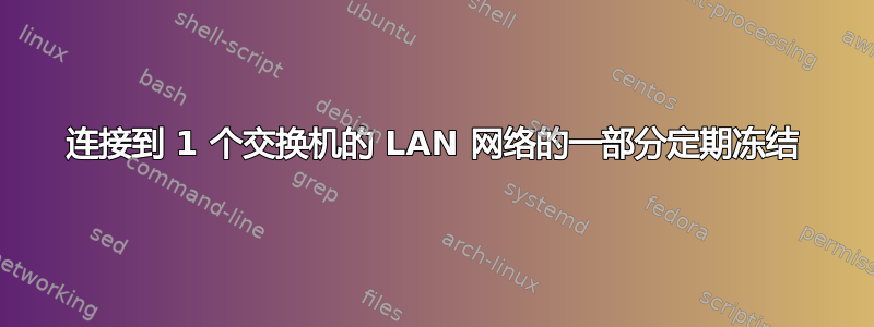 连接到 1 个交换机的 LAN 网络的一部分定期冻结