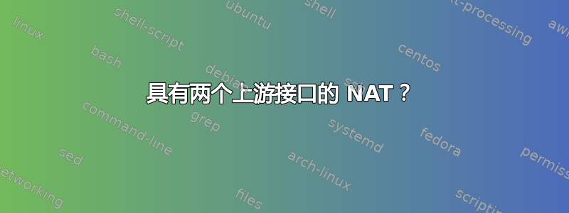 具有两个上游接口的 NAT？