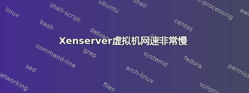 Xenserver虚拟机网速非常慢