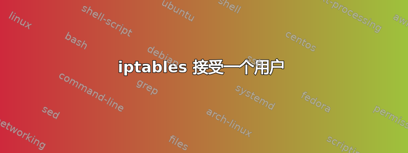 iptables 接受一个用户