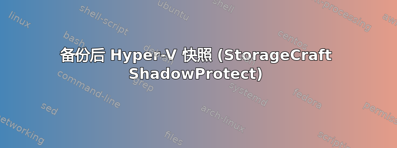 备份后 Hyper-V 快照 (StorageCraft ShadowProtect)