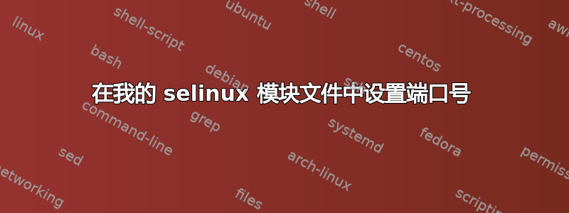 在我的 selinux 模块文件中设置端口号