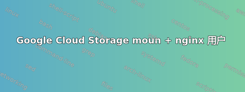 Google Cloud Storage moun + nginx 用户