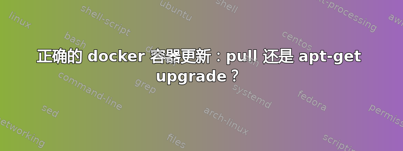 正确的 docker 容器更新：pull 还是 apt-get upgrade？