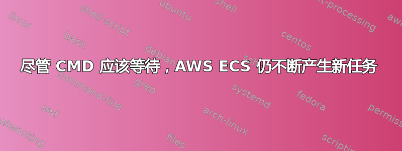 尽管 CMD 应该等待，AWS ECS 仍不断产生新任务