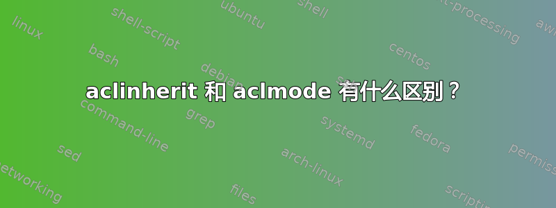 aclinherit 和 aclmode 有什么区别？