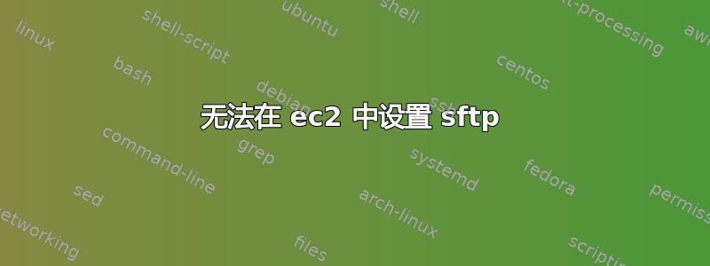 无法在 ec2 中设置 sftp