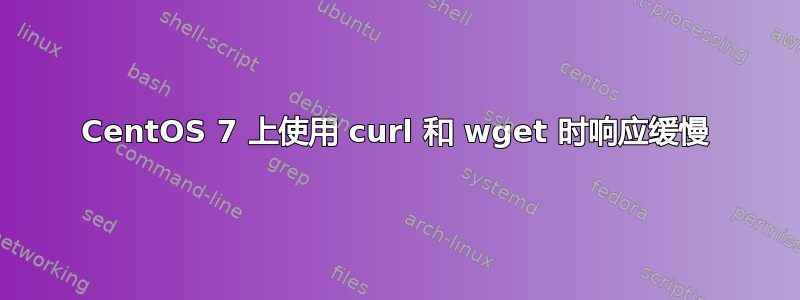 CentOS 7 上使用 curl 和 wget 时响应缓慢