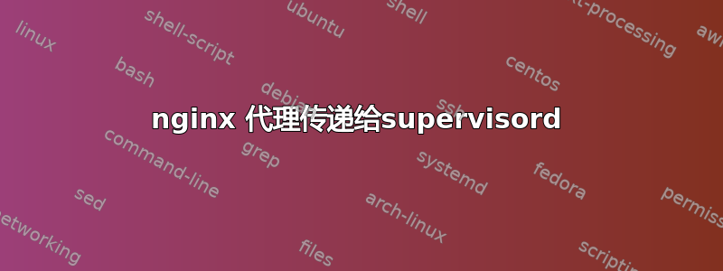 nginx 代理传递给supervisord