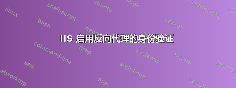 IIS 启用反向代理的身份验证