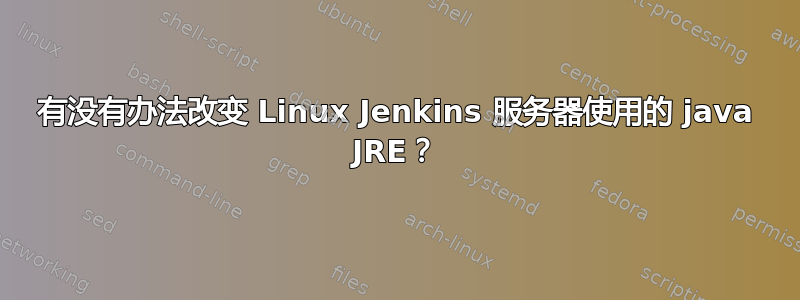 有没有办法改变 Linux Jenkins 服务器使用的 java JRE？