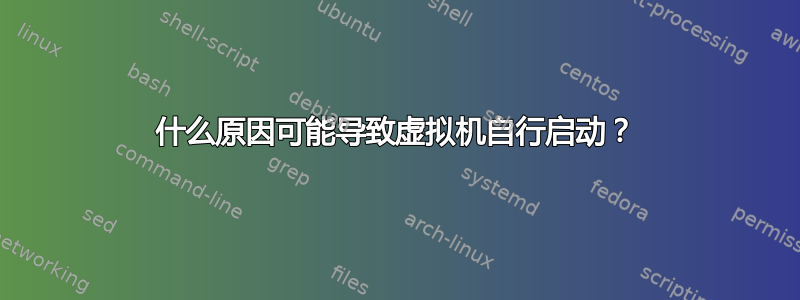 什么原因可能导致虚拟机自行启动？