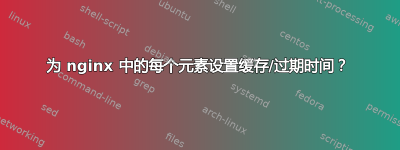 为 nginx 中的每个元素设置缓存/过期时间？