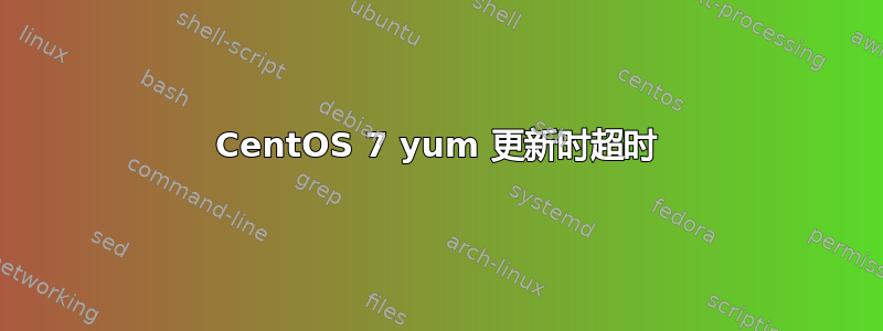 CentOS 7 yum 更新时超时