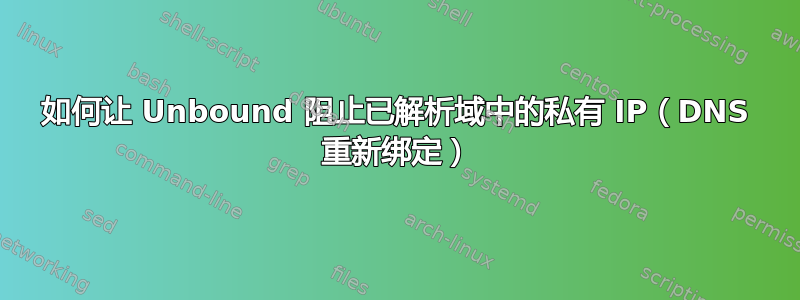 如何让 Unbound 阻止已解析域中的私有 IP（DNS 重新绑定）