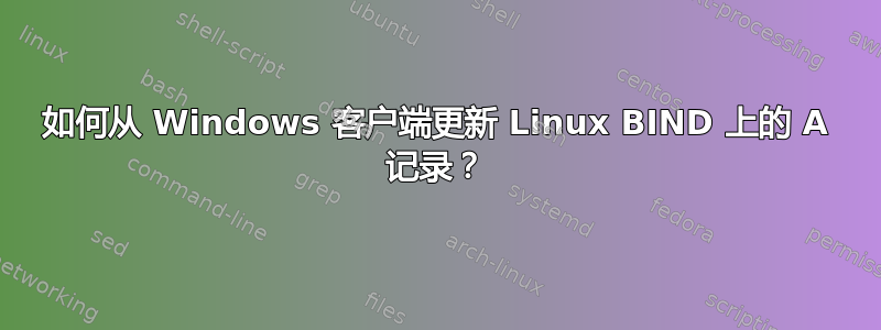 如何从 Windows 客户端更新 Linux BIND 上的 A 记录？