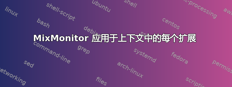 MixMonitor 应用于上下文中的每个扩展