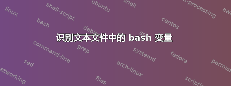 识别文本文件中的 bash 变量