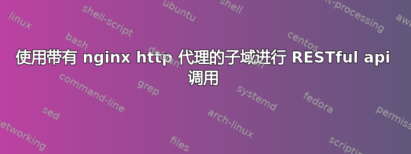 使用带有 nginx http 代理的子域进行 RESTful api 调用