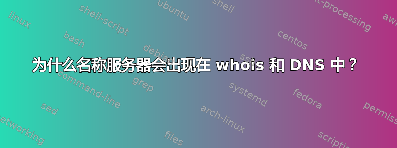 为什么名称服务器会出现在 whois 和 DNS 中？