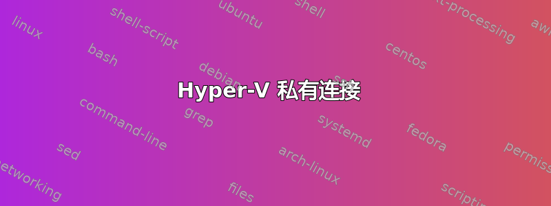 Hyper-V 私有连接 