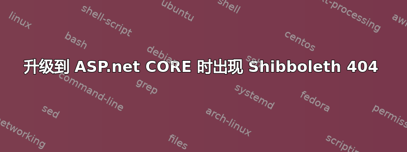 升级到 ASP.net CORE 时出现 Shibboleth 404