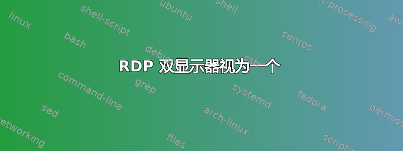 RDP 双显示器视为一个