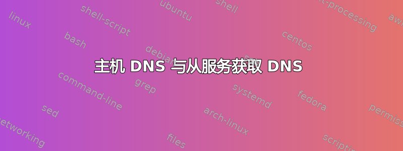 主机 DNS 与从服务获取 DNS