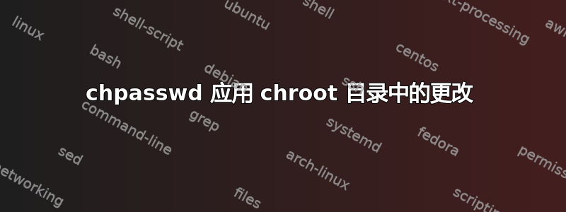 chpasswd 应用 chroot 目录中的更改