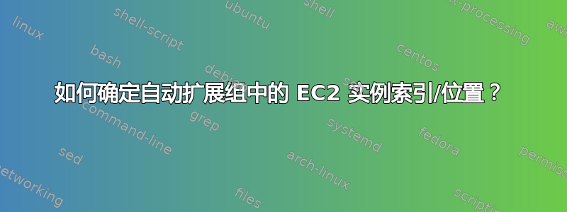 如何确定自动扩展组中的 EC2 实例索引/位置？