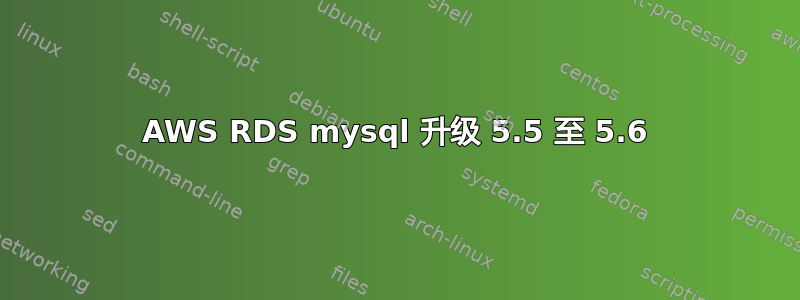 AWS RDS mysql 升级 5.5 至 5.6