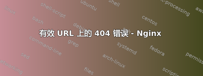 有效 URL 上的 404 错误 - Nginx