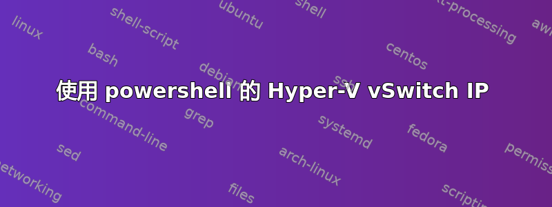 使用 powershell 的 Hyper-V vSwitch IP