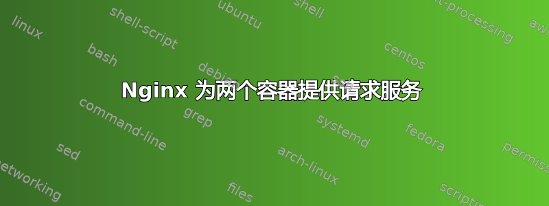 Nginx 为两个容器提供请求服务