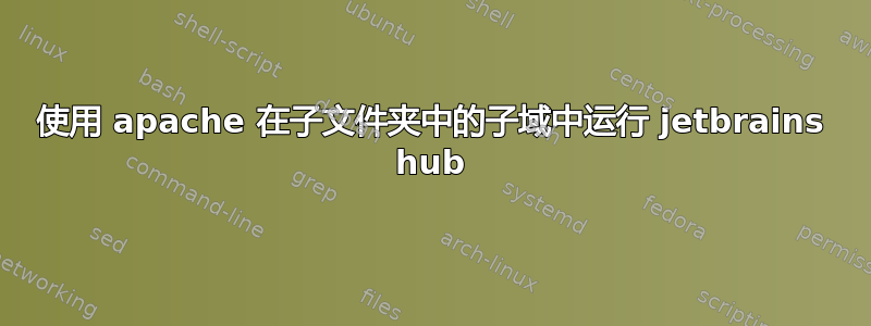 使用 apache 在子文件夹中的子域中运行 jetbrains hub