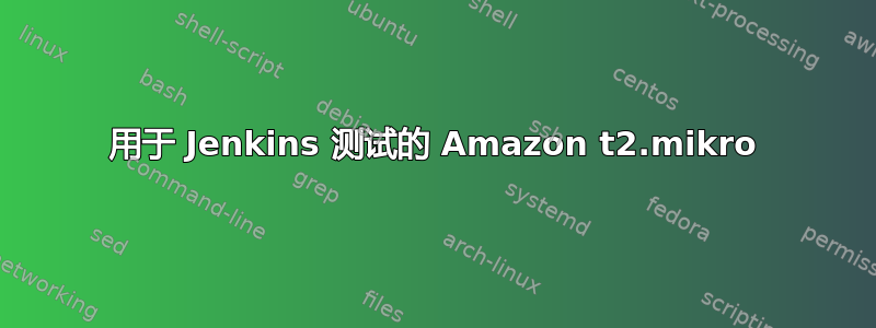 用于 Jenkins 测试的 Amazon t2.mikro