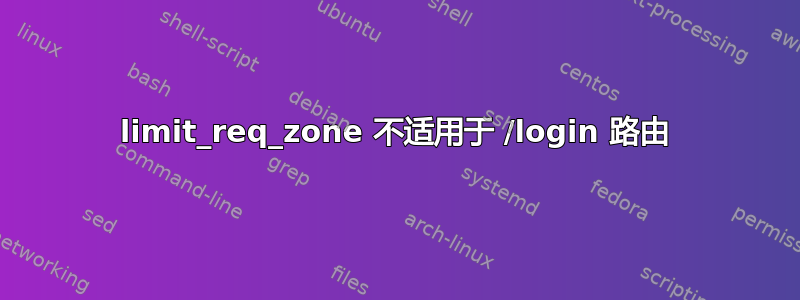 limit_req_zone 不适用于 /login 路由