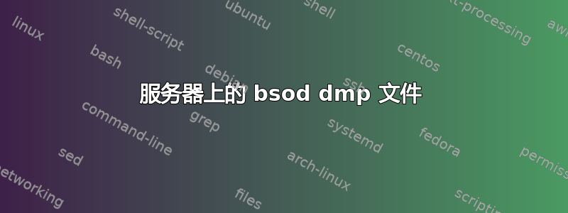 服务器上的 bsod dmp 文件