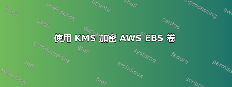 使用 KMS 加密 AWS EBS 卷