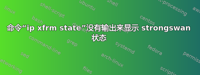 命令“ip xfrm state”没有输出来显示 strongswan 状态