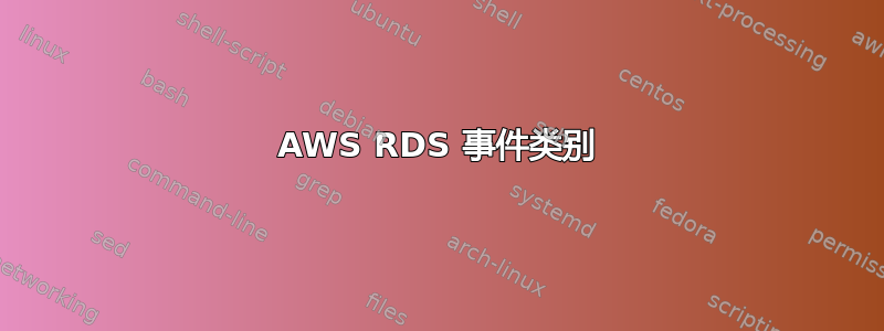 AWS RDS 事件类别