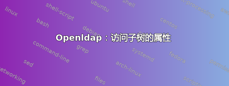 Openldap：访问子树的属性