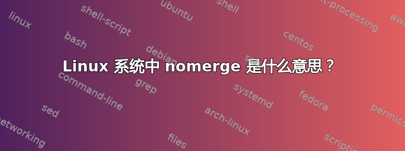 Linux 系统中 nomerge 是什么意思？