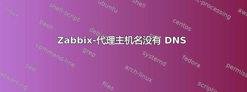 Zabbix-代理主机名没有 DNS