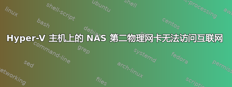 Hyper-V 主机上的 NAS 第二物理网卡无法访问互联网