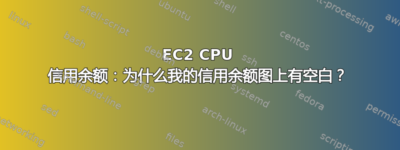 EC2 CPU 信用余额：为什么我的信用余额图上有空白？