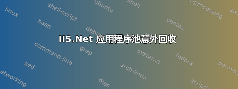 IIS.Net 应用程序池意外回收