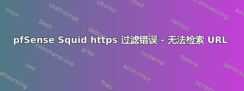 pfSense Squid https 过滤错误 - 无法检索 URL