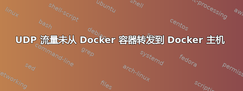 UDP 流量未从 Docker 容器转发到 Docker 主机