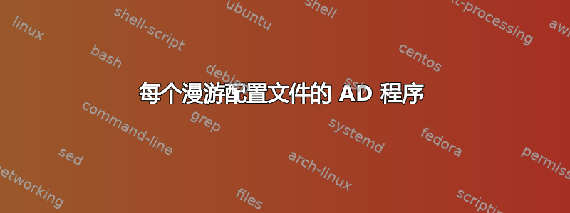 每个漫游配置文件的 AD 程序